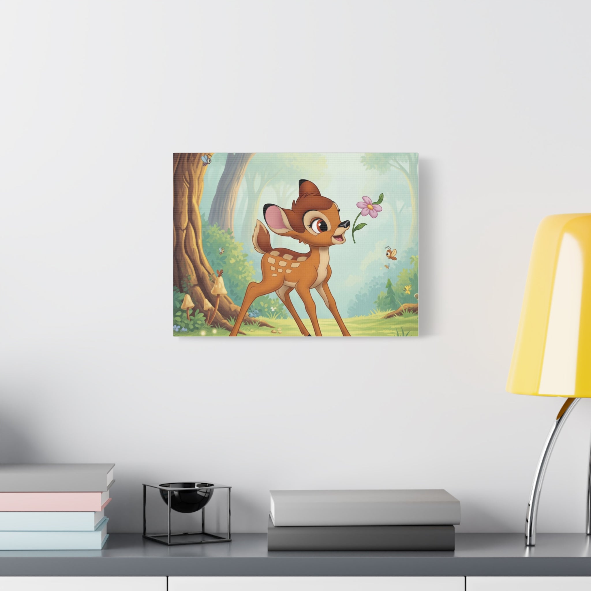Bambi Forest Canvas Print, Kids Room Decor, Nature Art, Nursery Wall Art, Baby Shower Gift, Animal Lover Gift