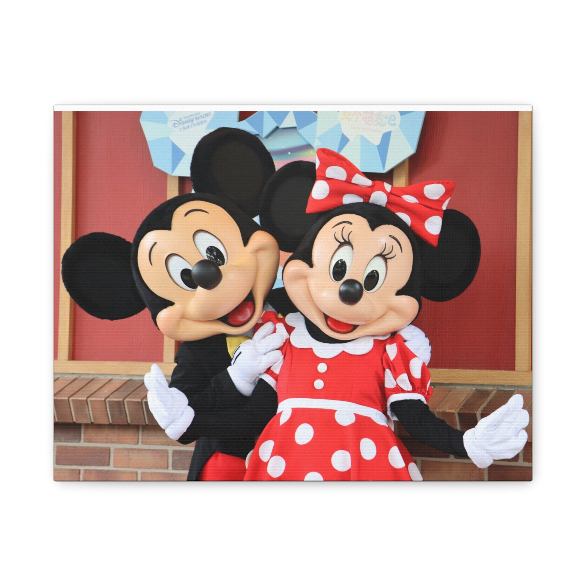 Disney Character Matte Canvas Wall Art, Mickey and Minnie Mouse Decor, Kids Room Decoration, Gift for Disney Lovers, Playroom Wall Art