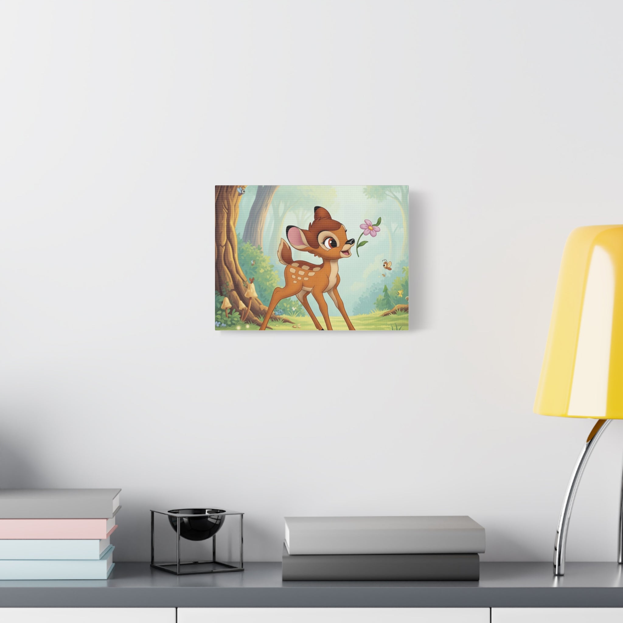 Bambi Forest Canvas Print, Kids Room Decor, Nature Art, Nursery Wall Art, Baby Shower Gift, Animal Lover Gift