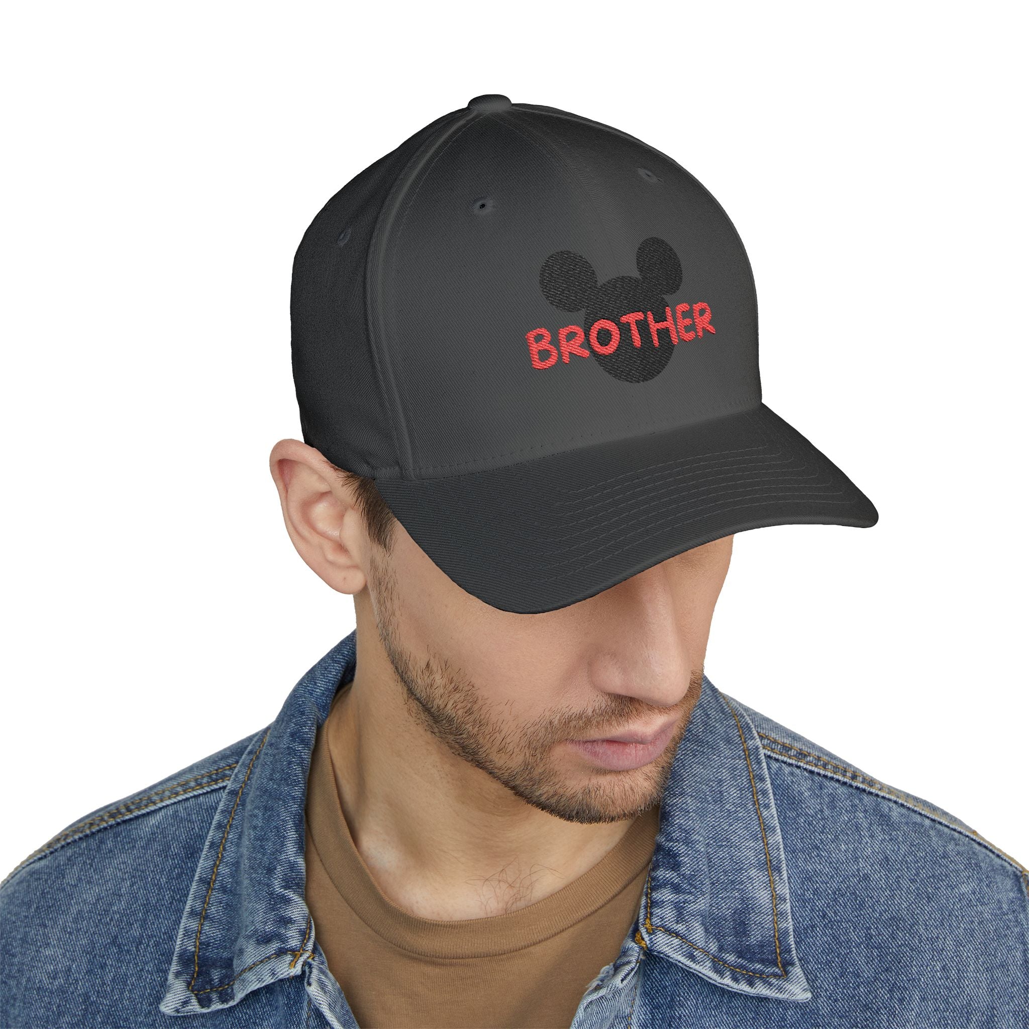 Brother Mickey Mouse Cap, Disney Brother Hat, Embroidered Cap for Siblings, Family Gift, Birthday Hat, Cute Kids Accessories
