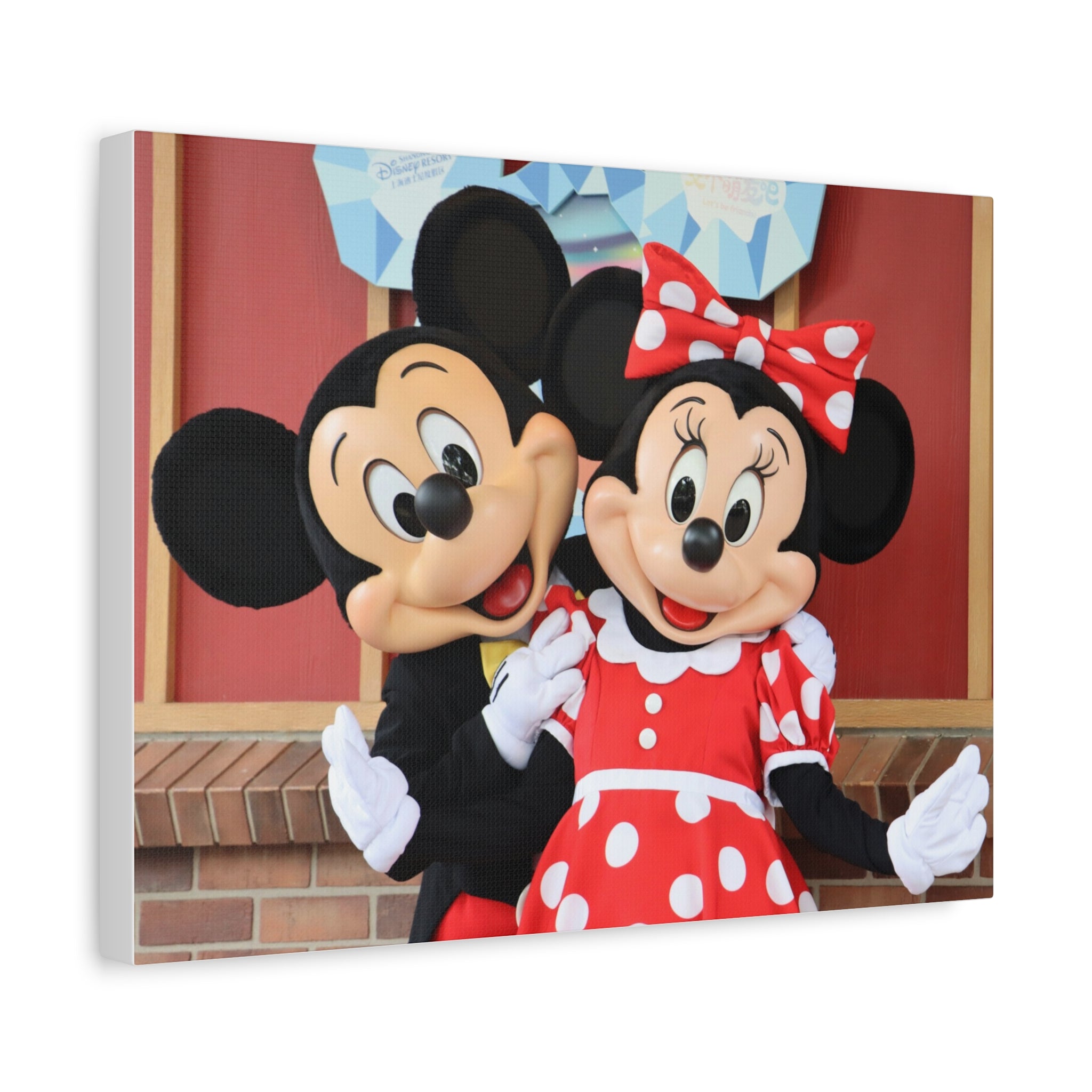 Disney Character Matte Canvas Wall Art, Mickey and Minnie Mouse Decor, Kids Room Decoration, Gift for Disney Lovers, Playroom Wall Art
