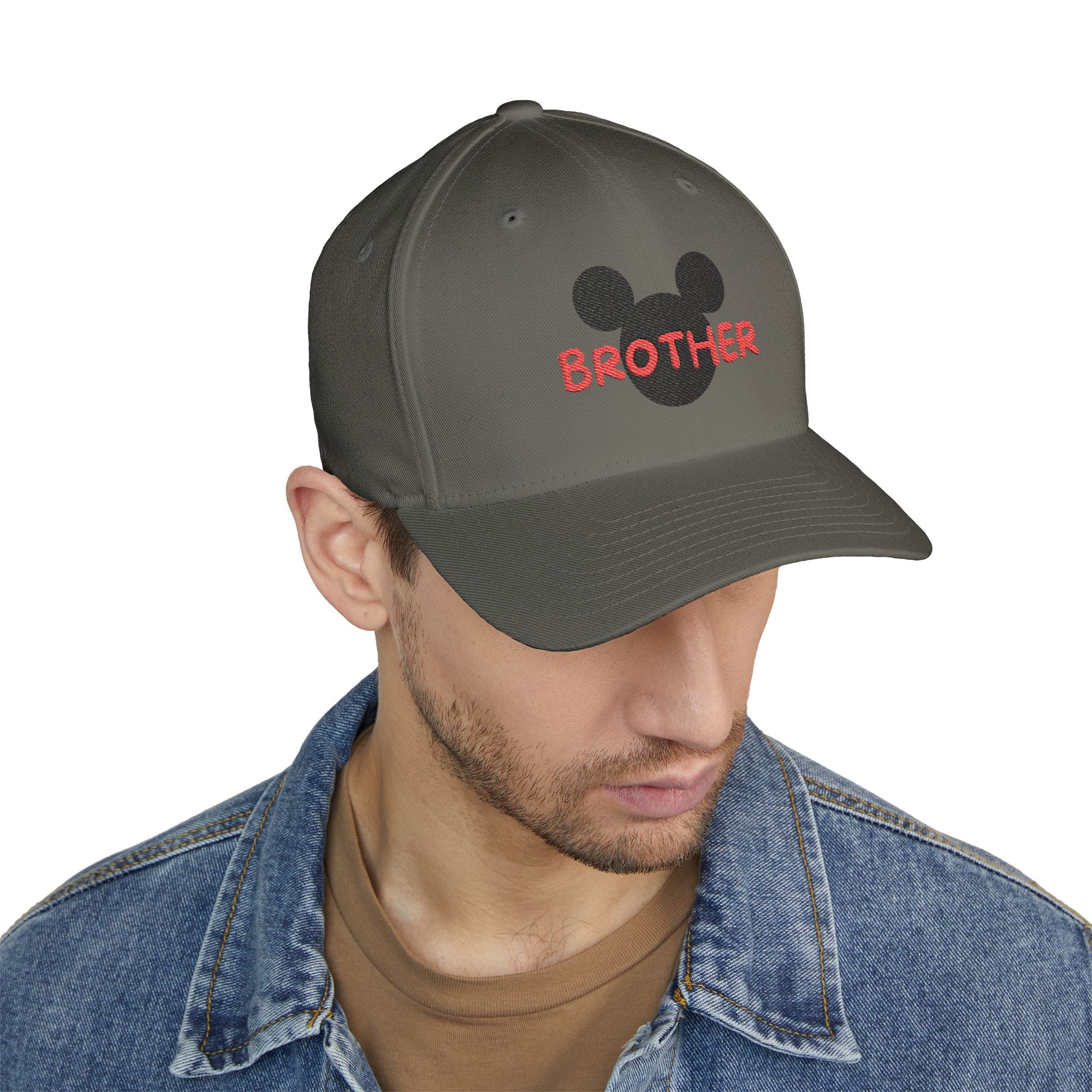 Brother Mickey Mouse Cap, Disney Brother Hat, Embroidered Cap for Siblings, Family Gift, Birthday Hat, Cute Kids Accessories