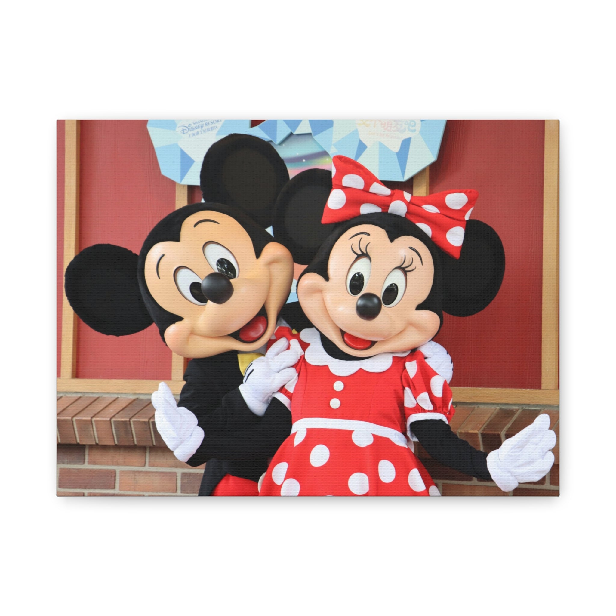 Disney Character Matte Canvas Wall Art, Mickey and Minnie Mouse Decor, Kids Room Decoration, Gift for Disney Lovers, Playroom Wall Art
