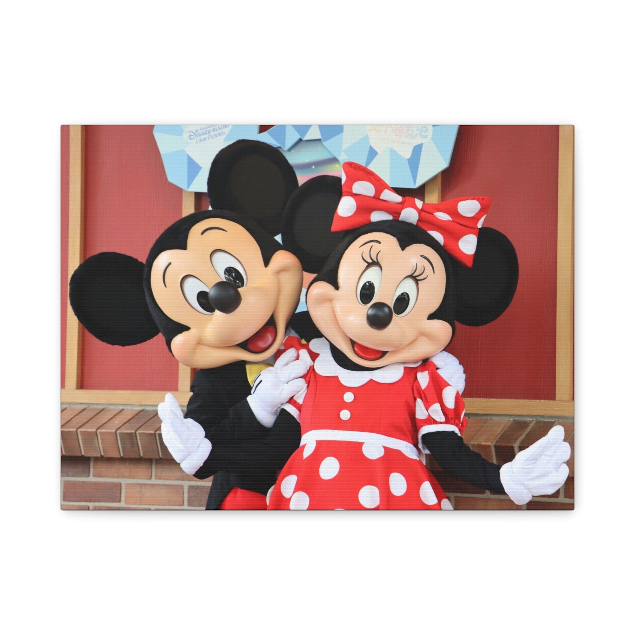 Disney Character Matte Canvas Wall Art, Mickey and Minnie Mouse Decor, Kids Room Decoration, Gift for Disney Lovers, Playroom Wall Art