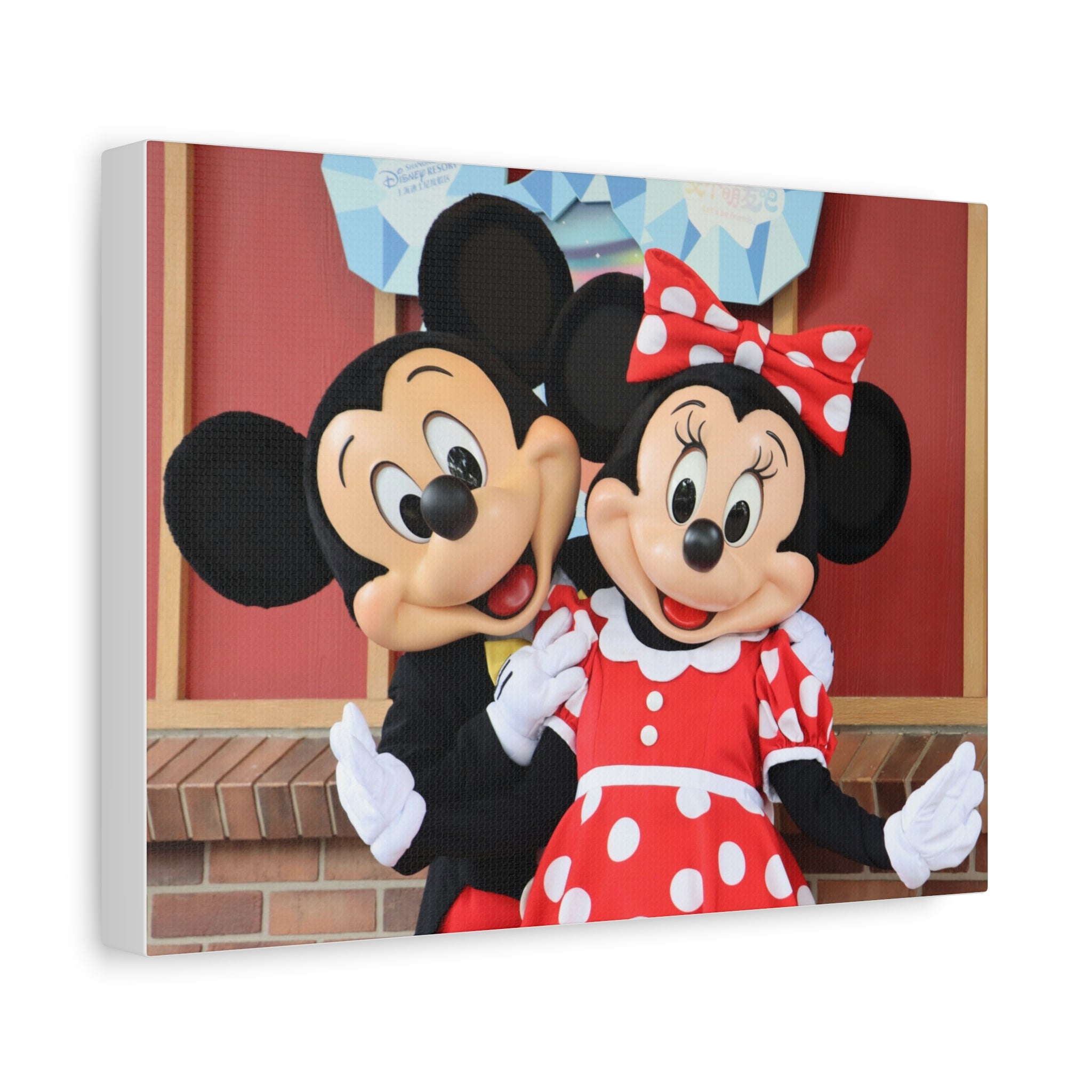 Disney Character Matte Canvas Wall Art, Mickey and Minnie Mouse Decor, Kids Room Decoration, Gift for Disney Lovers, Playroom Wall Art