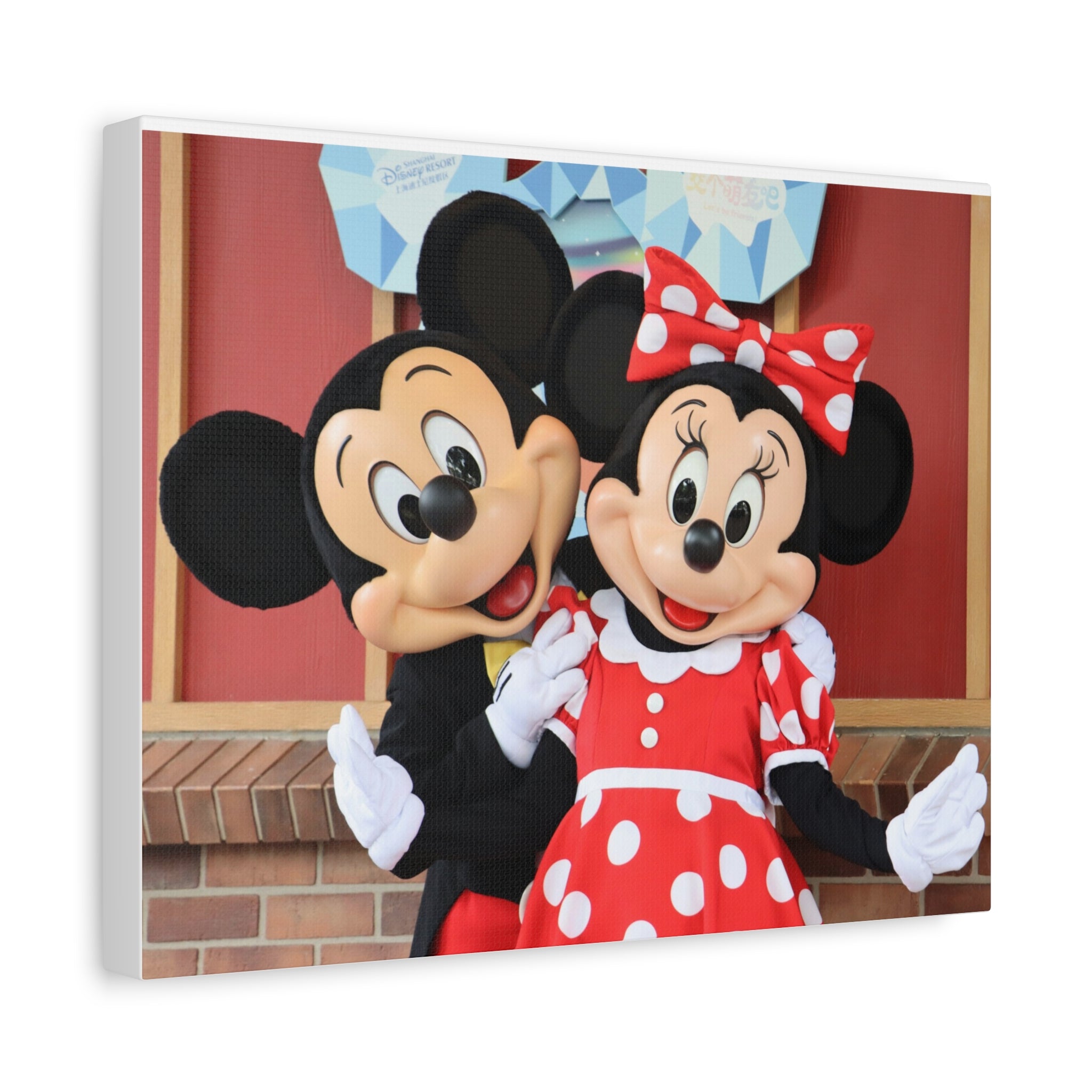 Disney Character Matte Canvas Wall Art, Mickey and Minnie Mouse Decor, Kids Room Decoration, Gift for Disney Lovers, Playroom Wall Art