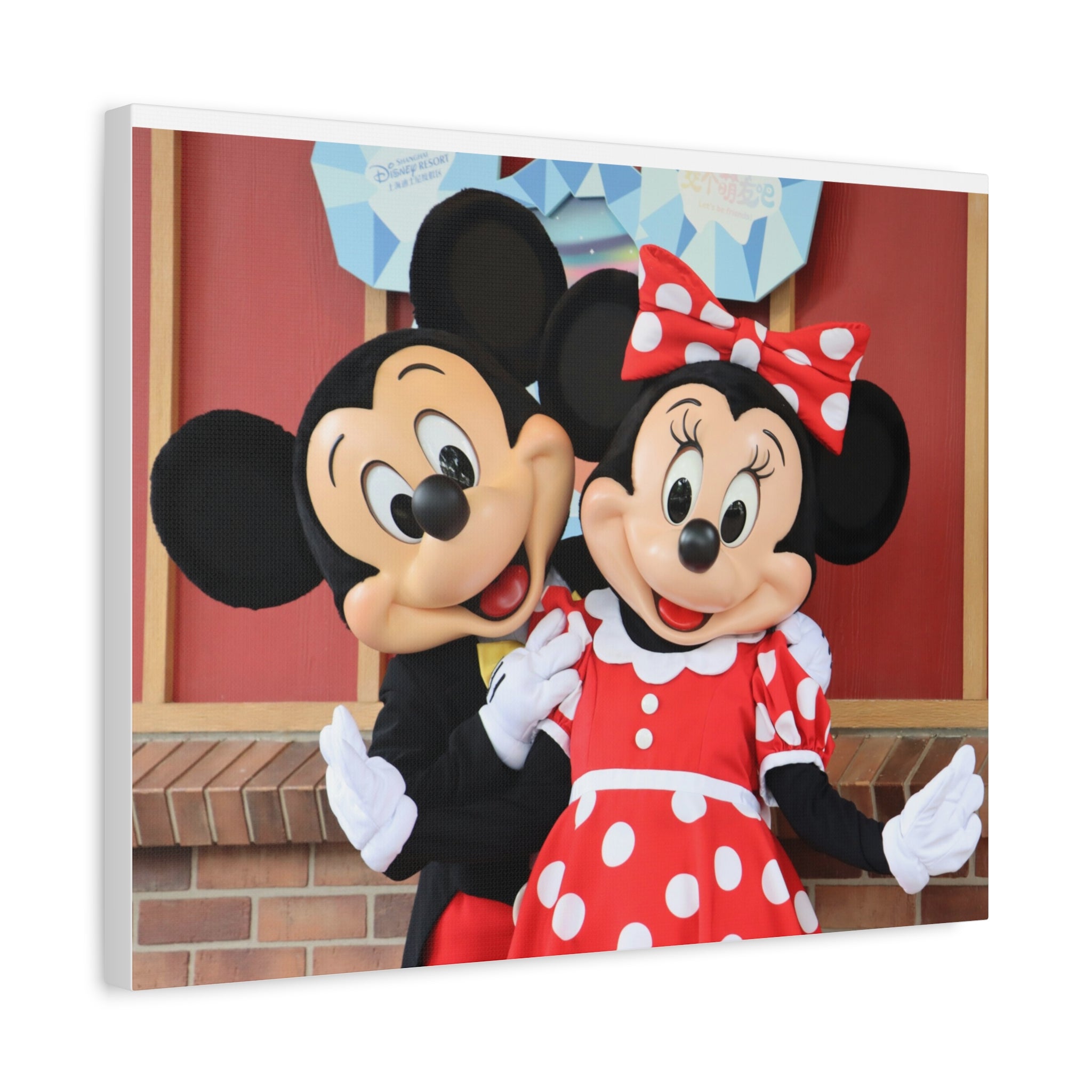 Disney Character Matte Canvas Wall Art, Mickey and Minnie Mouse Decor, Kids Room Decoration, Gift for Disney Lovers, Playroom Wall Art