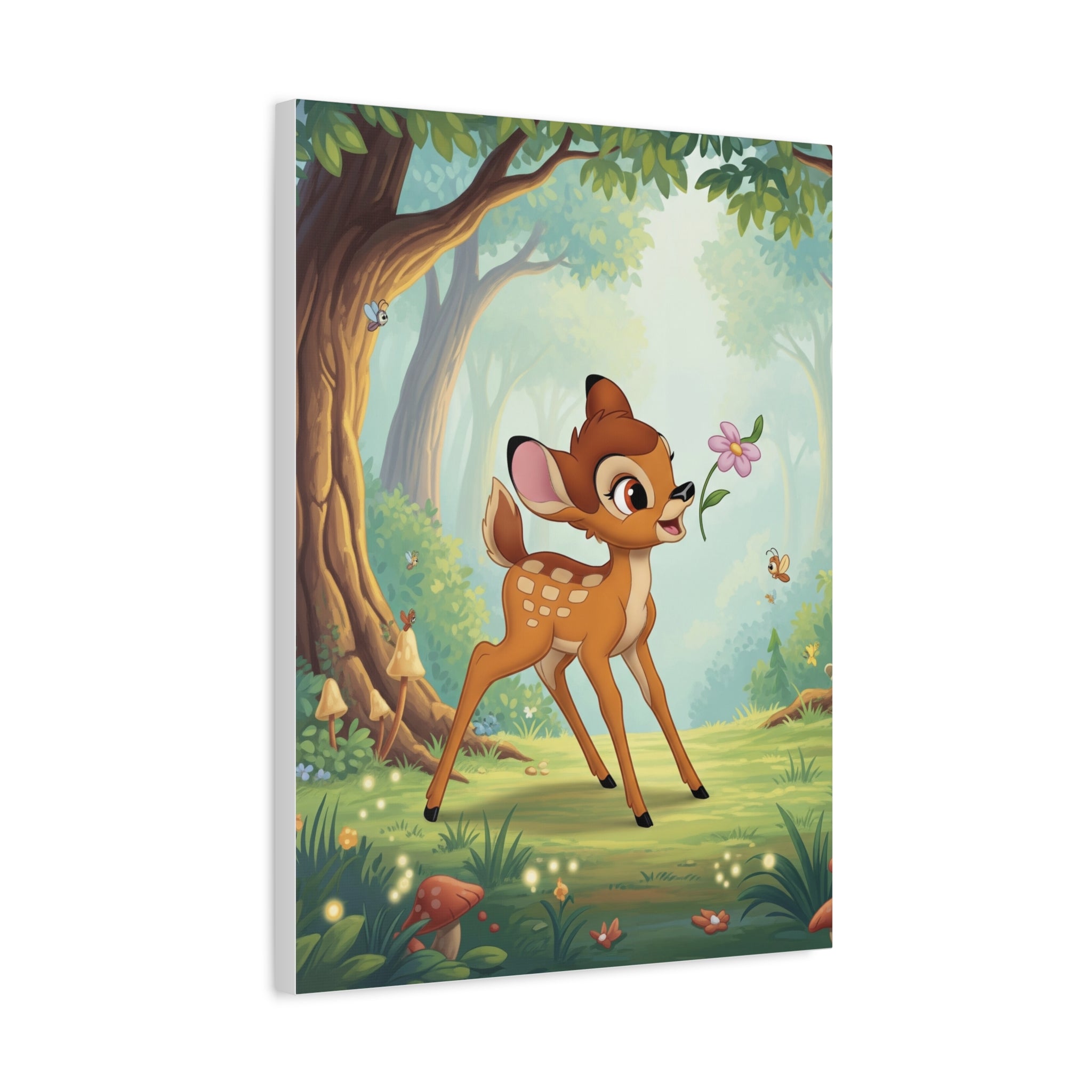 Bambi Forest Canvas Print, Kids Room Decor, Nature Art, Nursery Wall Art, Baby Shower Gift, Animal Lover Gift