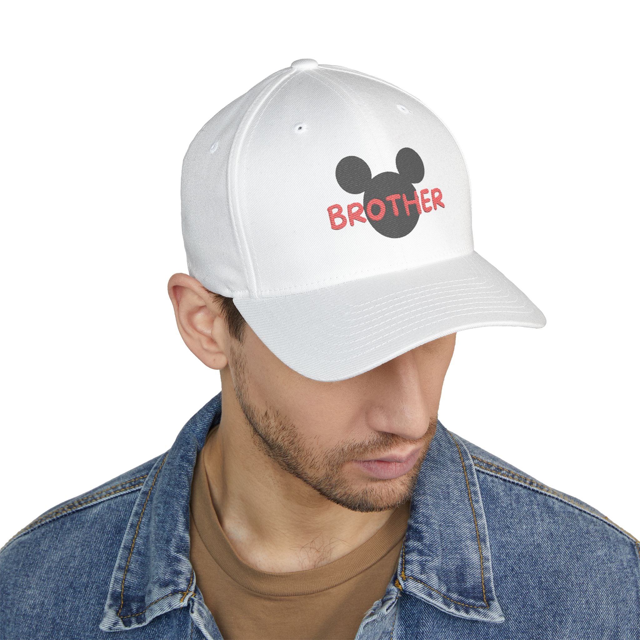 Brother Mickey Mouse Cap, Disney Brother Hat, Embroidered Cap for Siblings, Family Gift, Birthday Hat, Cute Kids Accessories