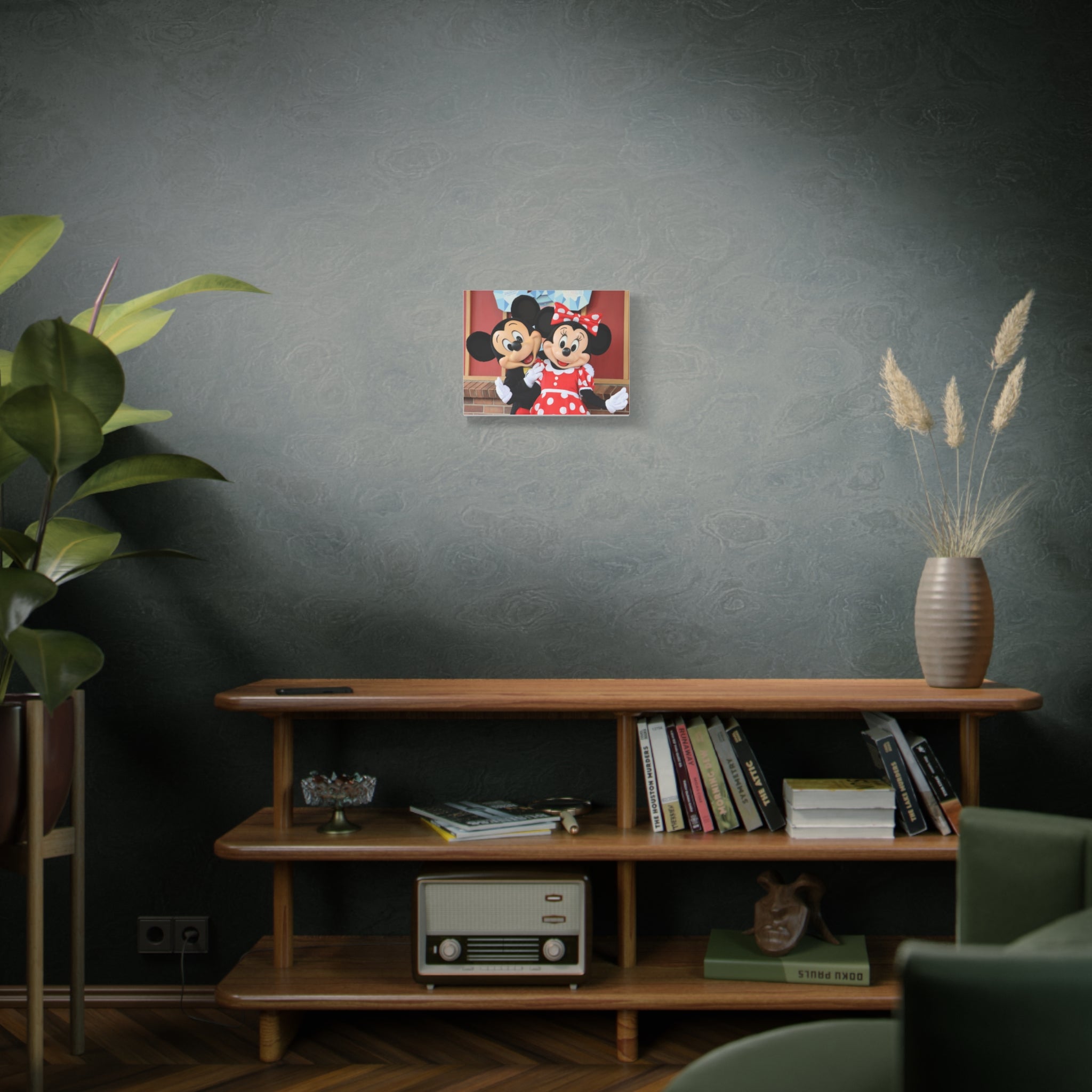 Disney Character Matte Canvas Wall Art, Mickey and Minnie Mouse Decor, Kids Room Decoration, Gift for Disney Lovers, Playroom Wall Art