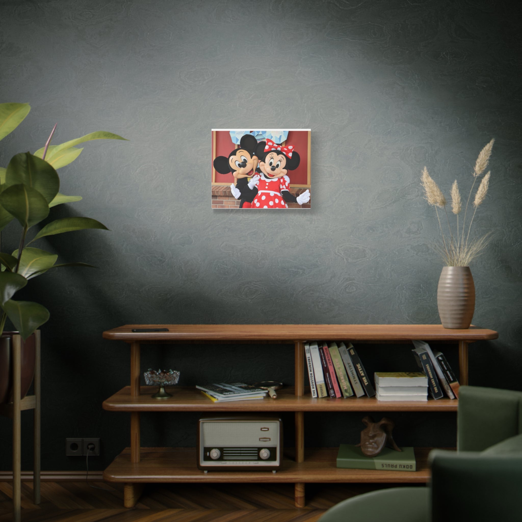 Disney Character Matte Canvas Wall Art, Mickey and Minnie Mouse Decor, Kids Room Decoration, Gift for Disney Lovers, Playroom Wall Art