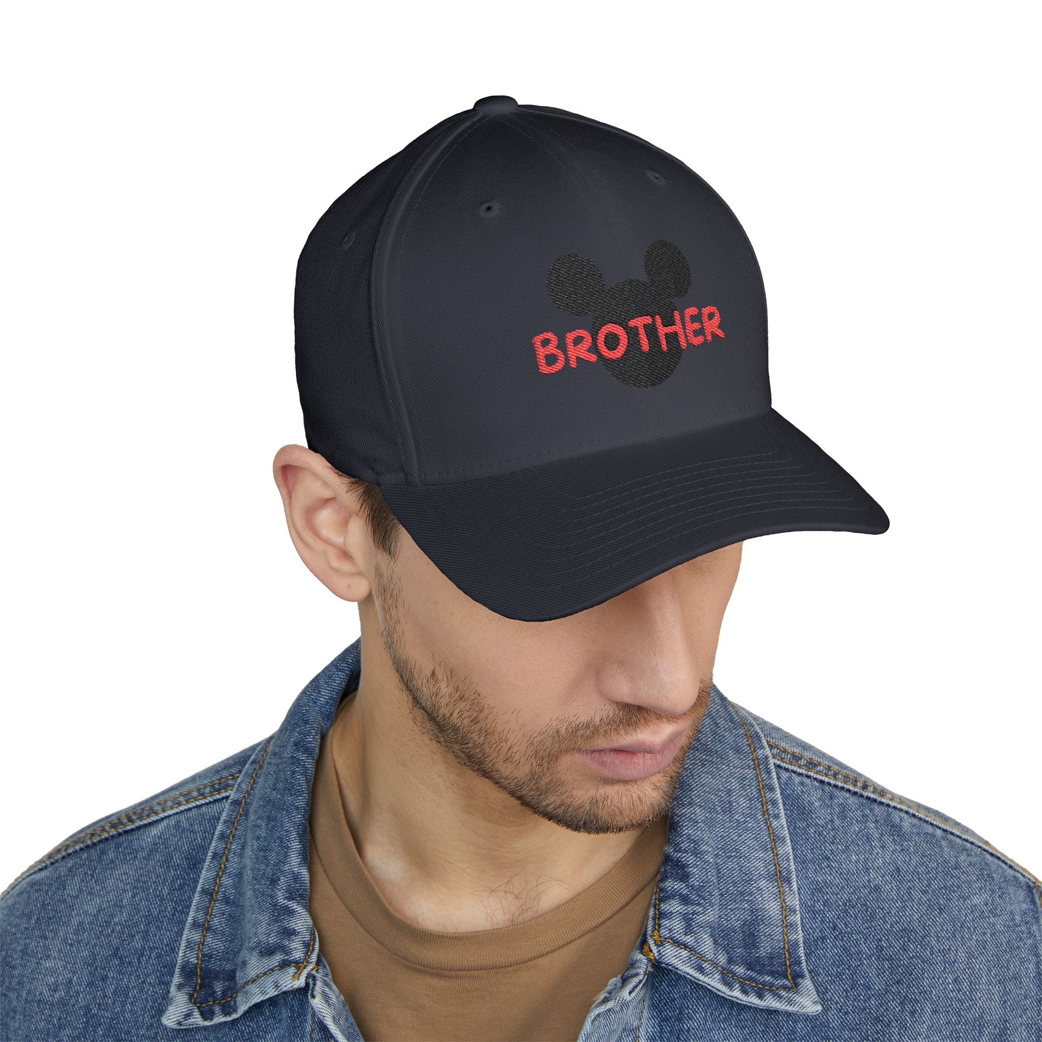 Brother Mickey Mouse Cap, Disney Brother Hat, Embroidered Cap for Siblings, Family Gift, Birthday Hat, Cute Kids Accessories